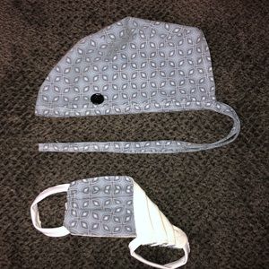 Scrub cap and matching mask